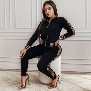 Fashion Printed Two Piece Suit